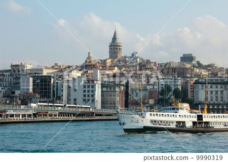 Galata Tower and Galata Bridge in Istanbul Galata Tower and Galata Bridge in Istanbul 9990319