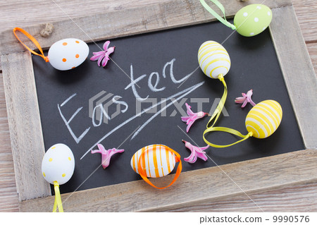 Easter letters with eggs  9990576
