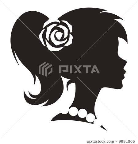 Vintage cameo women silhouette 9991806
