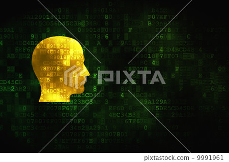 Education concept: Head on digital background 9991961