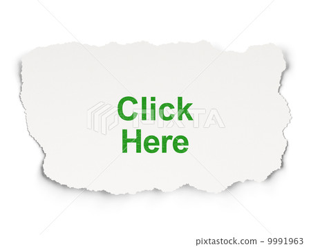 Web development concept: Click Here on Paper background 9991963