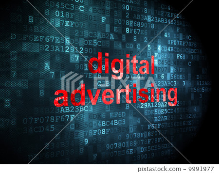 Advertising on digital background - Stock Illustration [9991977] - PIXTA