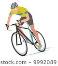 騎自行車者冠軍矢量圖 9992089
