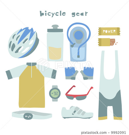 Cycling gear vector illustration set 9992091