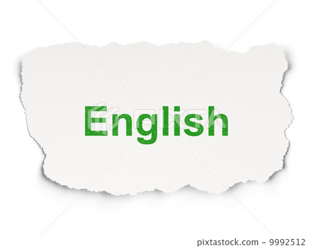 Education concept: English on Paper background 9992512