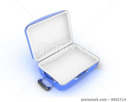 Opened suitcase on white background 9992514