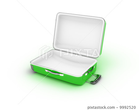 Opened suitcase on white background 9992520