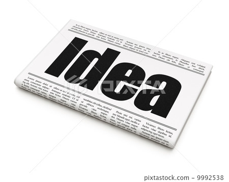 Advertising concept: newspaper headline Idea Advertising concept: newspaper headline Idea 9992538