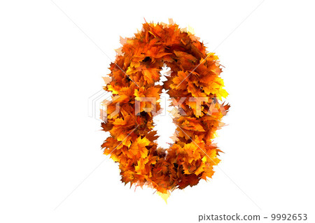 Fall alphabet digit 0 - Stock Illustration [9992653] - PIXTA