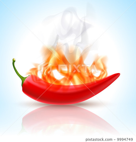 Burning Red Chili Pepper Burning Red Chili Pepper 9994749
