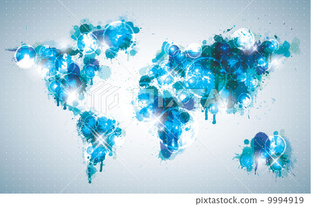 Painterly World Map Painterly World Map 9994919