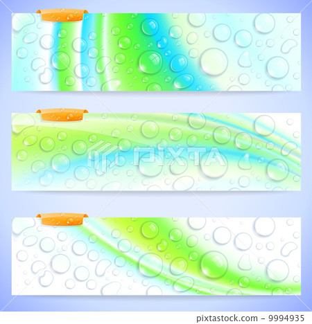 Abstract Banners With Waterdrops 9994935
