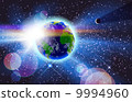 Planet Earth & Sun in Space 9994960