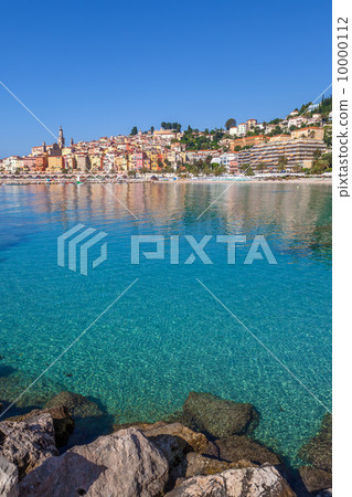 Town of Menton on Mediterranean sea. Town of Menton on Mediterranean sea. 10000112
