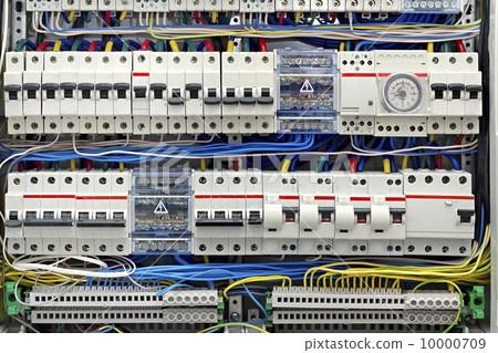 electrical panel with fuses closeup 10000709