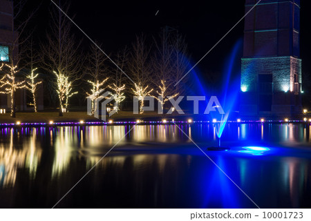 Kochi University of Technology Night fountain Kochi University of Technology Night fountain 10001723