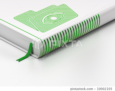 Business concept: closed book, Folder With Eye on white background Business concept: closed book, Folder With Eye on white background 10002105