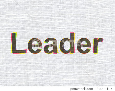 Business concept: Leader on fabric texture background Business concept: Leader on fabric texture background 10002107