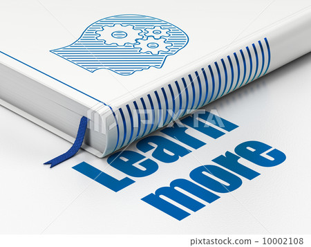 Education concept: book Head With Gears, Learn More 10002108