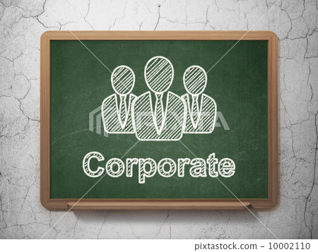 Finance concept: Business People and Corporate on chalkboard background Finance concept: Business People and Corporate on chalkboard background 10002110