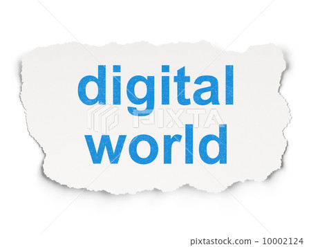Information concept: Digital World on Paper background 10002124