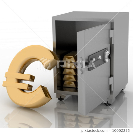 steel safe with euro sign outside 10002255