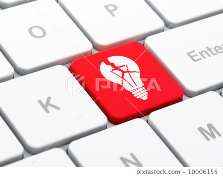 Finance concept: Light Bulb on computer keyboard background Finance concept: Light Bulb on computer keyboard background 10006155