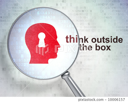 Head With Keyhole and Think outside The box optical glass Head With Keyhole and Think outside The box optical glass 10006157