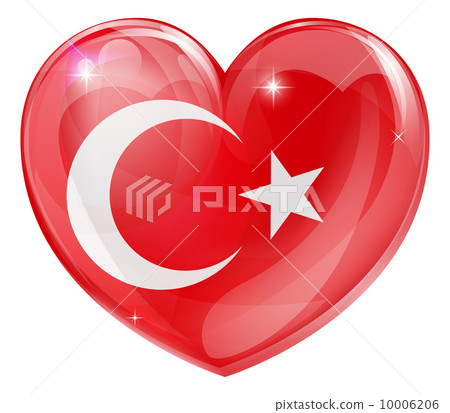 Turkish flag love heart Turkish flag love heart 10006206