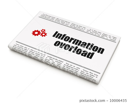 Data concept: newspaper with Information Overload and Gears Data concept: newspaper with Information Overload and Gears 10006435