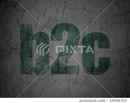 Finance concept: B2c on grunge wall background 10006703