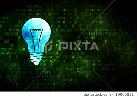 Business concept: Light Bulb on digital background - Stock Illustration ...