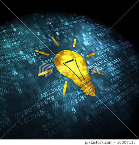 Finance concept: Light Bulb on digital background - Stock Illustration ...
