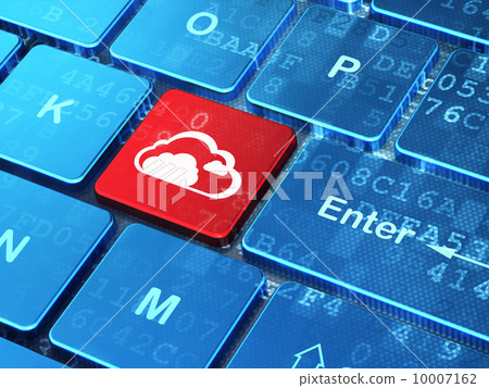 Computing concept: Cloud on computer keyboard background 10007162