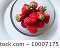 Glass container and strawberries 10007175
