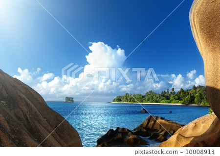 Anse Source d'Argent beach, La Digue island, Seyshelles 10008913