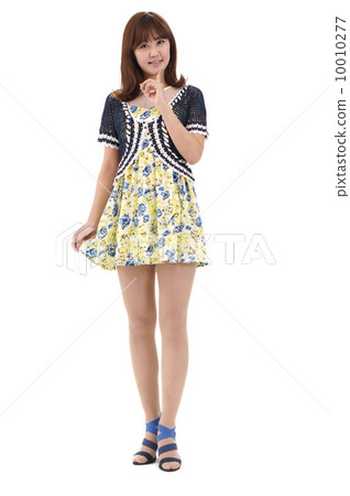 A beautiful female model of facial expression 10010277