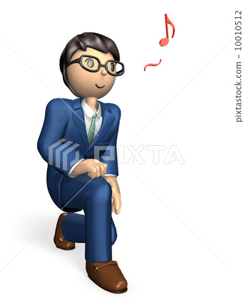 穿著某件西裝的男士 10010512