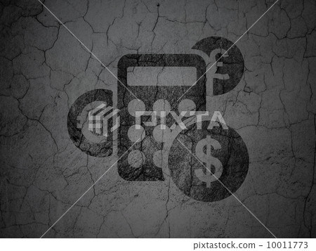 Business concept: Calculator on grunge wall… - Stock Illustration