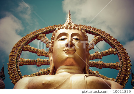 Big golden Buddha statue. Koh Samui, Thailand Big golden Buddha statue. Koh Samui, Thailand 10011859