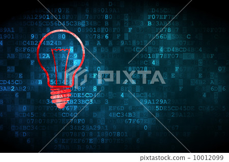 Business concept: Light Bulb on digital background - Stock Illustration ...