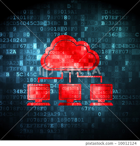 Cloud Network on digital background Cloud Network on digital background 10012124
