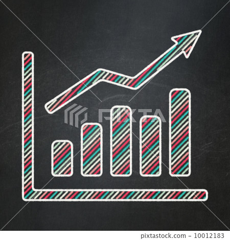 News concept: Growth Graph on chalkboard background 10012183