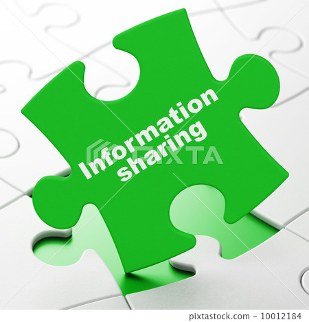Information Sharing on puzzle background 10012184