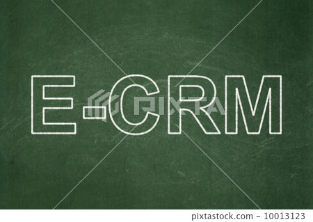 Finance concept: E-CRM on chalkboard background Finance concept: E-CRM on chalkboard background 10013123