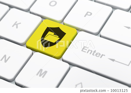 Business concept: Folder With Shield on computer keyboard background Business concept: Folder With Shield on computer keyboard background 10013125