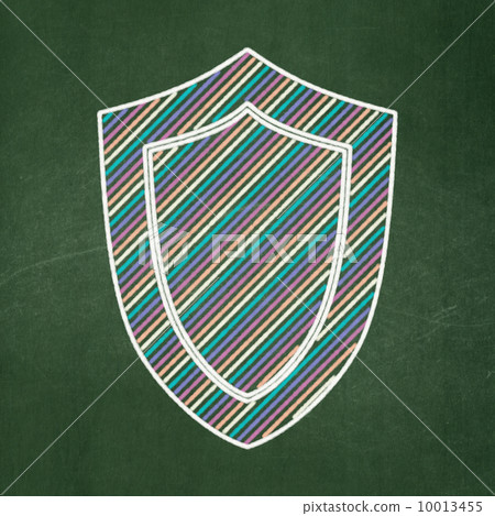Privacy concept: Shield on chalkboard background Privacy concept: Shield on chalkboard background 10013455