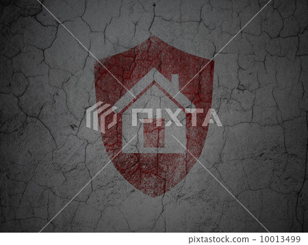 Safety concept: Shield on grunge wall background - Stock Illustration ...