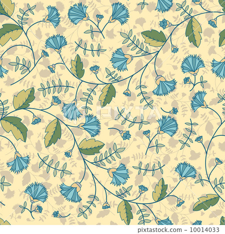 Seamless pattern with cornflowers flowers 10014033