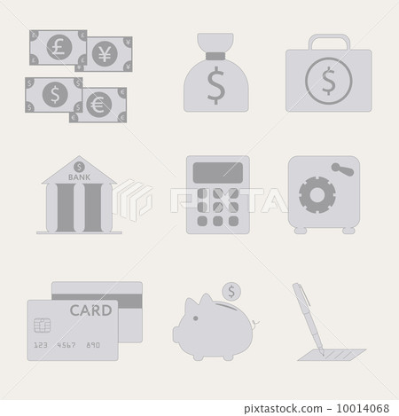 Financial analytical icons with graphs 10014068